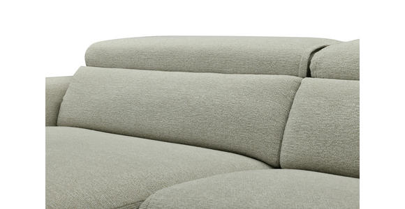 ECKSOFA Beige Mikrofaser Rücken echt, Relaxfunktion, Kopfteilverstellung  - Beige/Schwarz, Design, Holz/Textil (172/256cm) - Carryhome
