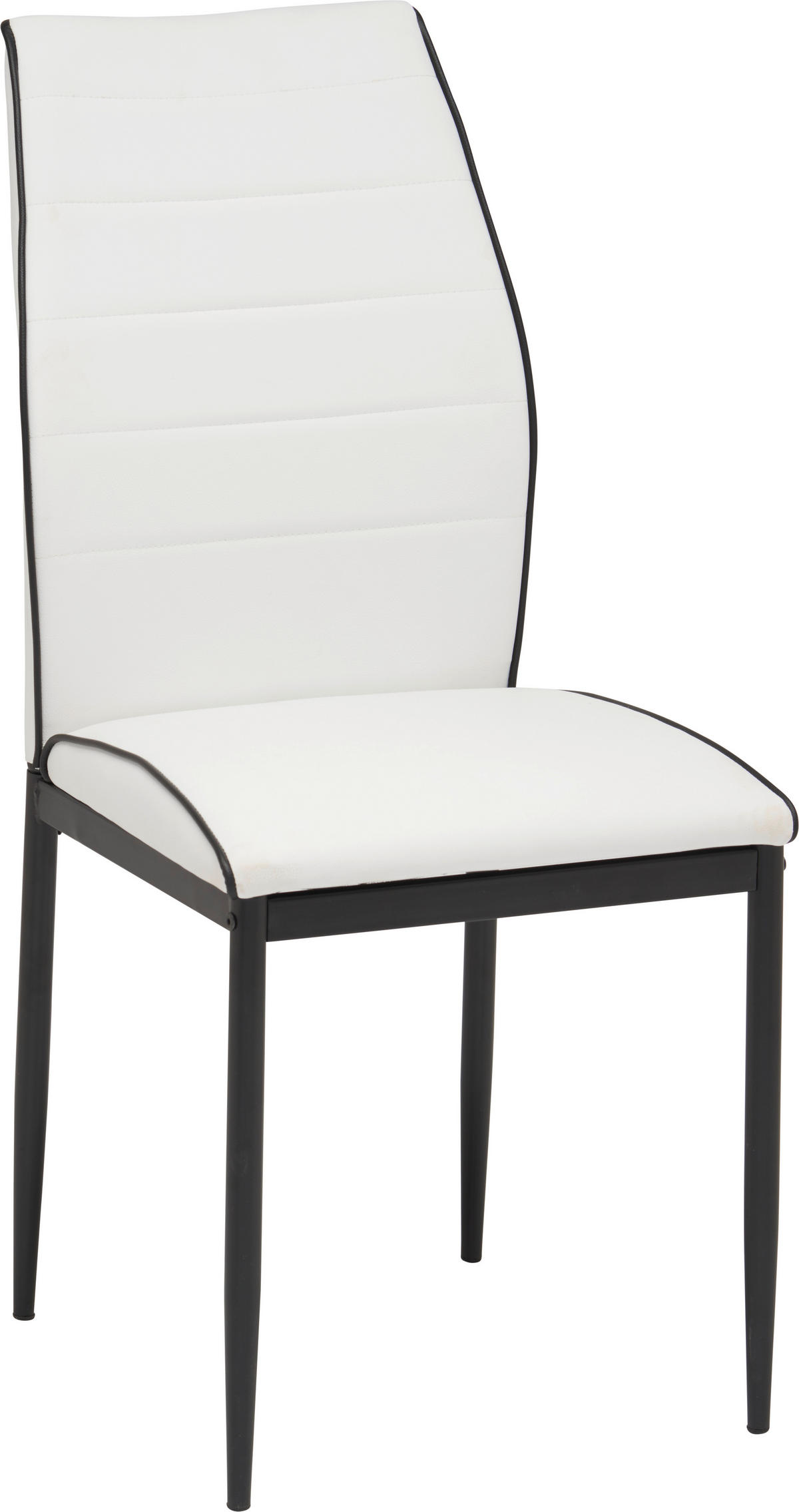 STOLICA  bijela  metal, tekstil      - bijela/crna, Design, metal/tekstil (43,5/96/58cm) - Carryhome