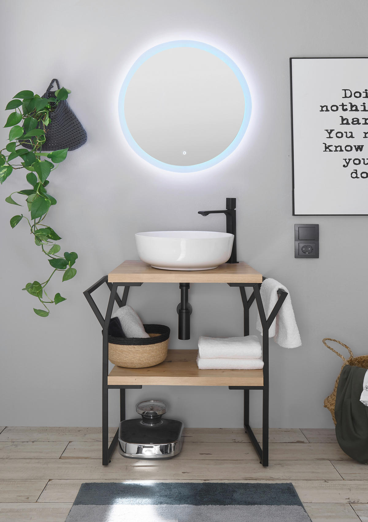 WASCHBECKEN 42/13,5/42 cm  - Weiß, KONVENTIONELL, Stein (42/13,5/42cm) - home24