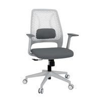 SNURRSTOL  i flatväv grå, vit  - vit/grå, Basics, textil/plast (63/99/56cm) - MID.YOU