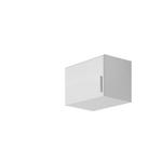 AUFSATZSCHRANK 47/39/54 cm Weiß, Weiß Hochglanz  - Weiß Hochglanz/Alufarben, Design, Holzwerkstoff/Kunststoff (47/39/54cm) - Carryhome