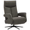 RELAXSESSEL Webstoff Relaxfunktion    - Greige/Schwarz, Design, Textil/Metall (74/105/82cm) - Welnova