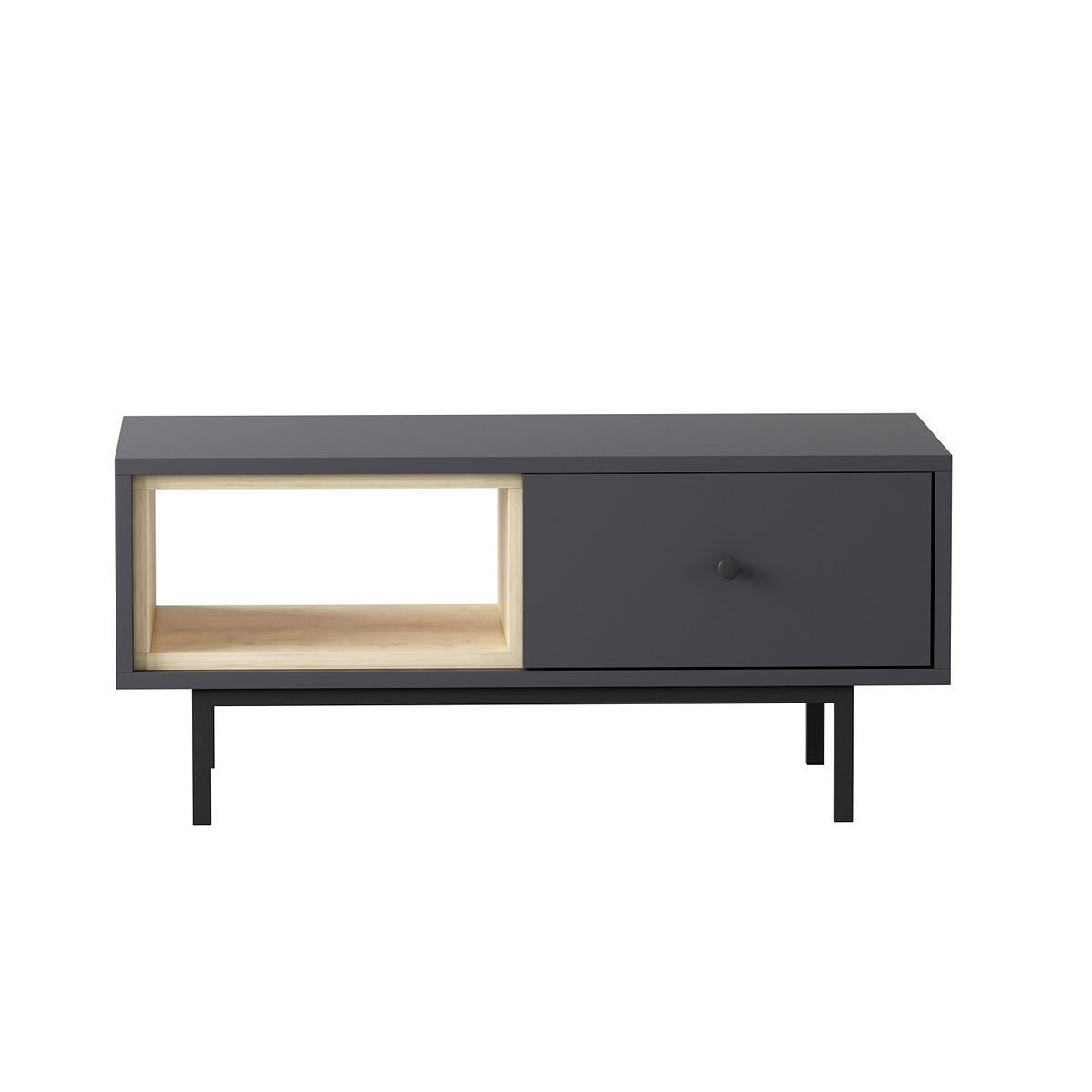 SOFFBORD - svart/antracit, Design, metall/trämaterial (90/45/40cm) - Livetastic