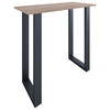 BARTISCH in Metall, Holzwerkstoff 110/102/50 cm   - Schwarz/Sonoma Eiche, KONVENTIONELL, Holzwerkstoff/Metall (110/102/50cm)