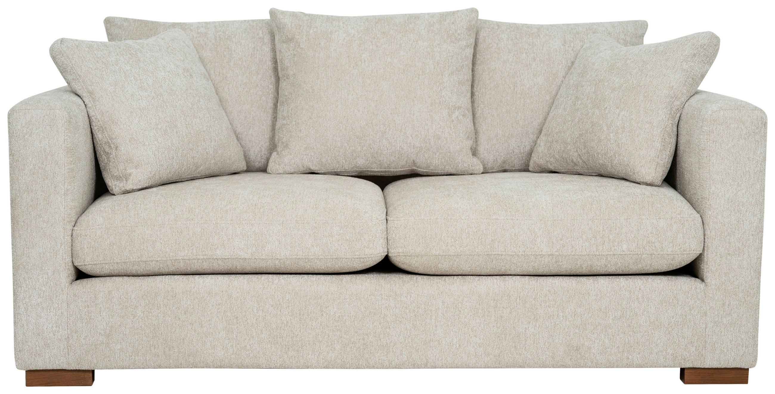 2-SITS SOFFA i trä, metall, textil beige  - beige/brun, Klassisk, metall/trä (175/80/113cm) - Carryhome