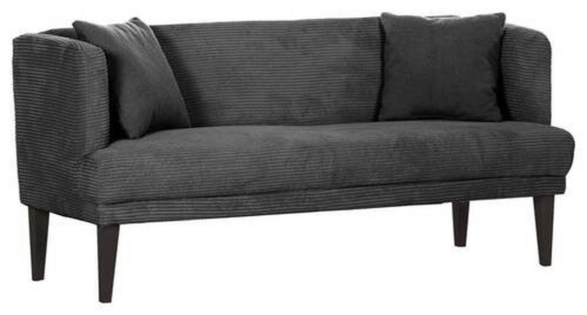 SITZBANK in Textil Anthrazit, Grau  - Anthrazit/Schwarz, Design, Holz/Textil (170/83/70cm) - Landscape