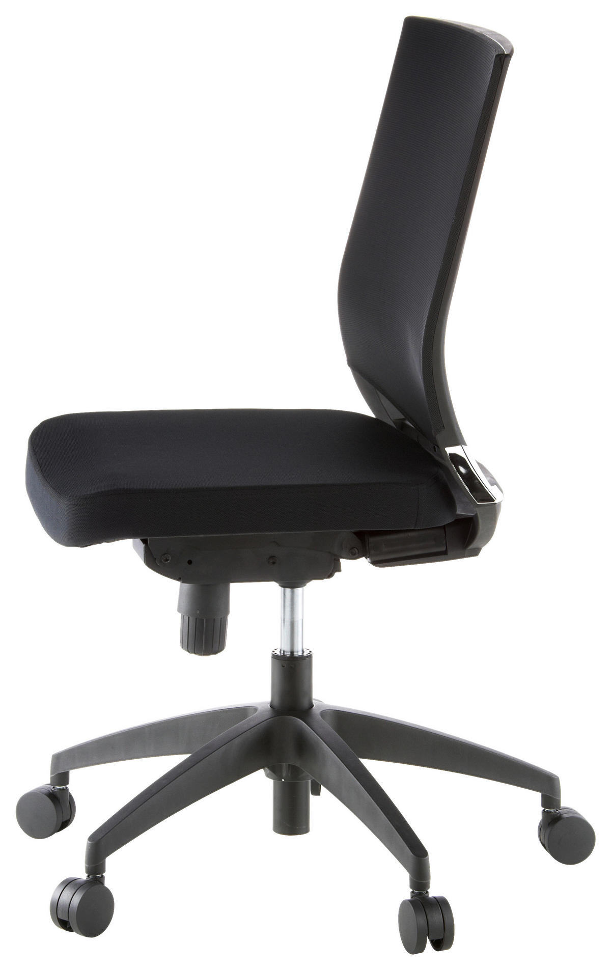 OTOČNÁ ŽIDLE, síťovina, plochá tkanina, černá - černá, Moderní, textil/plast (49/108/44cm) - MID.YOU