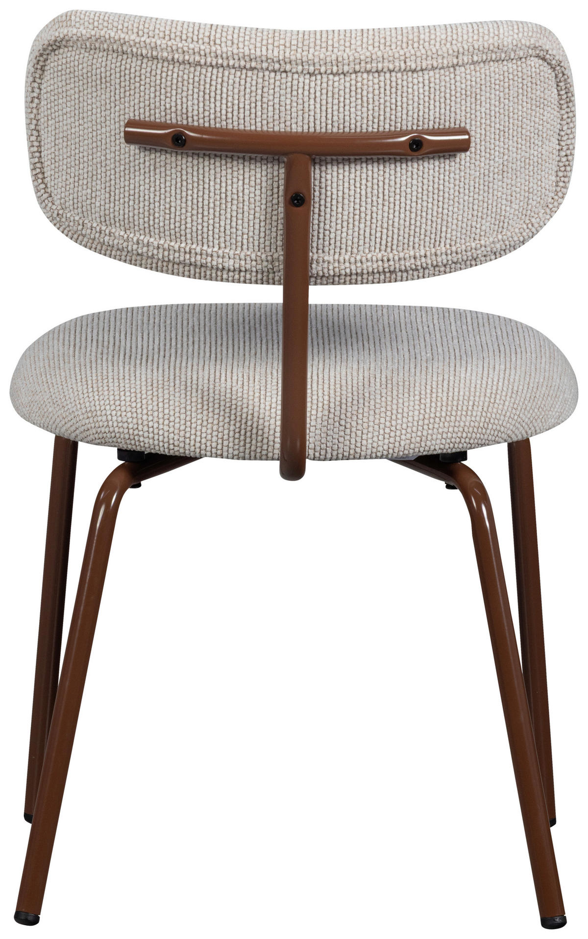 STUHL-SET 2 Stück  in Eisen Webstoff  - Braun/Weiß, MODERN, Textil/Metall (48/75/53cm) - Livetastic