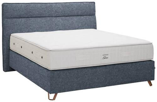 BOXSPRINGBETT 180/200 cm  in Blau  - Blau/Kupferfarben, KONVENTIONELL, Textil/Metall (180/200cm) - Ambiente