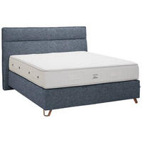 BOXSPRINGBETT 180/200 cm  in Blau  - Blau/Kupferfarben, Konventionell, Textil/Metall (180/200cm) - Ambiente