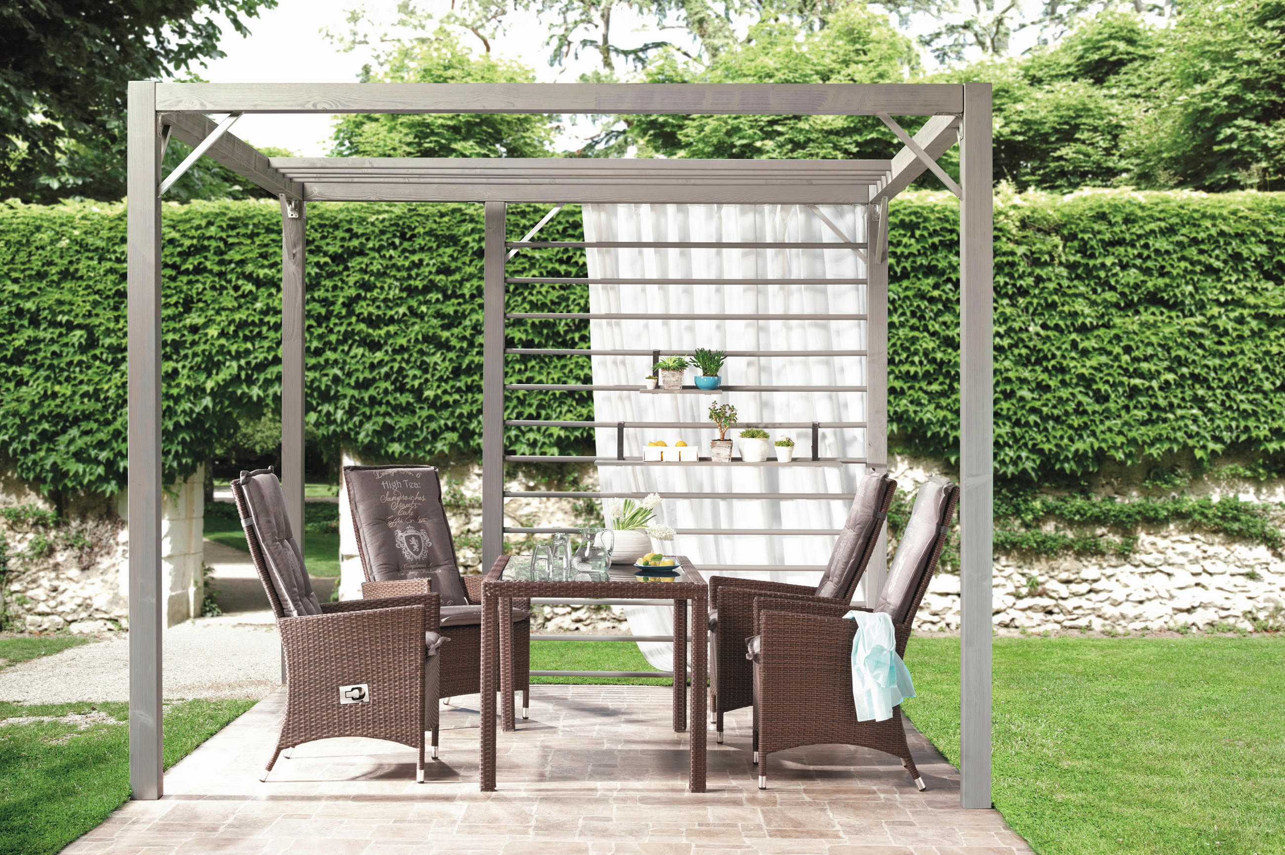 SESSELAUFLAGE Schriftzug  - Anthrazit, Design, Textil (50/7/120cm)