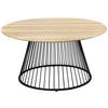 SOFFBORD i trä, metall 80/80/40 cm  - svart/ekfärgad, Natur, metall/trä (80/80/40cm) - Cantus