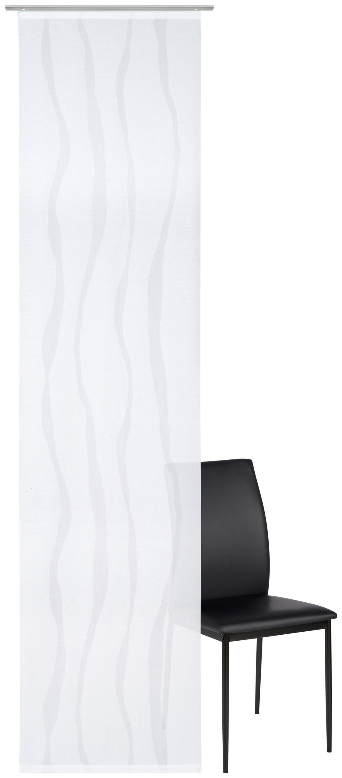 PANEL ZAVESA bela - bela, Konvencionalno, tekstil (60/255cm) - Novel