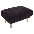 HOCKER Flachgewebe Dunkelgrau  - Dunkelgrau, KONVENTIONELL, Holz/Textil (88/49/62cm) - Carryhome