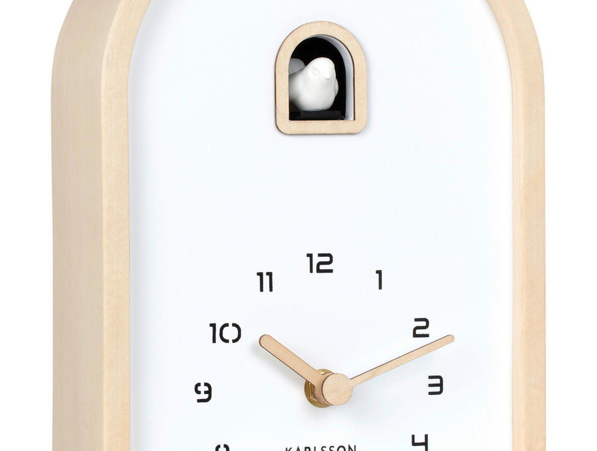 TISCHUHR Curva Hellbraun 17/25/6 cm  - Hellbraun, Basics, Holz (17/25/6cm) - Karlsson