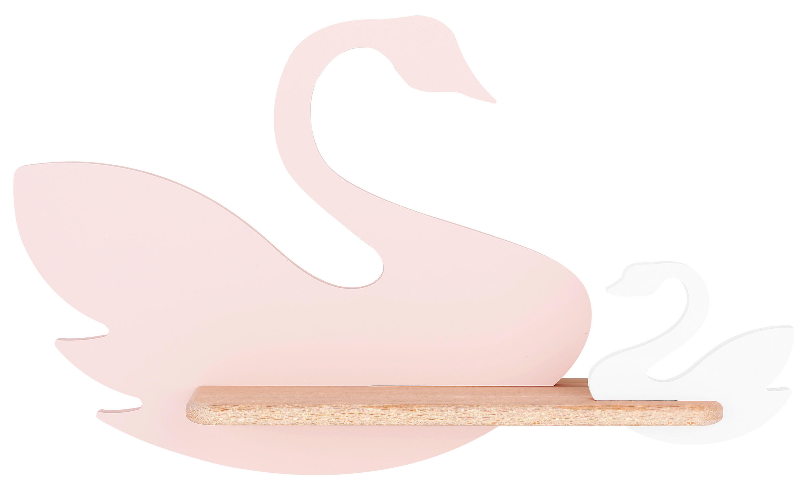 XXXLutz Kinderwandleuchte Swan Weiß, Pink 12x31x27 cm