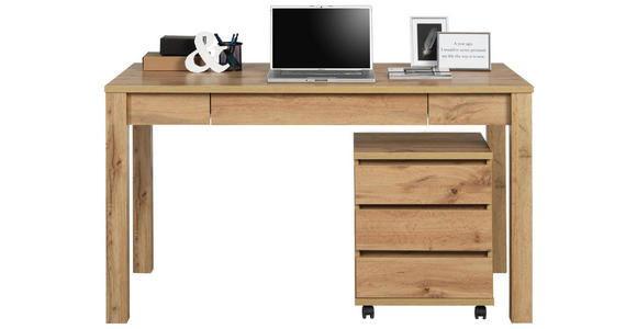ROLLCONTAINER - Eichefarben, KONVENTIONELL, Holzwerkstoff/Kunststoff (45/57/39,6cm) - Hom`in