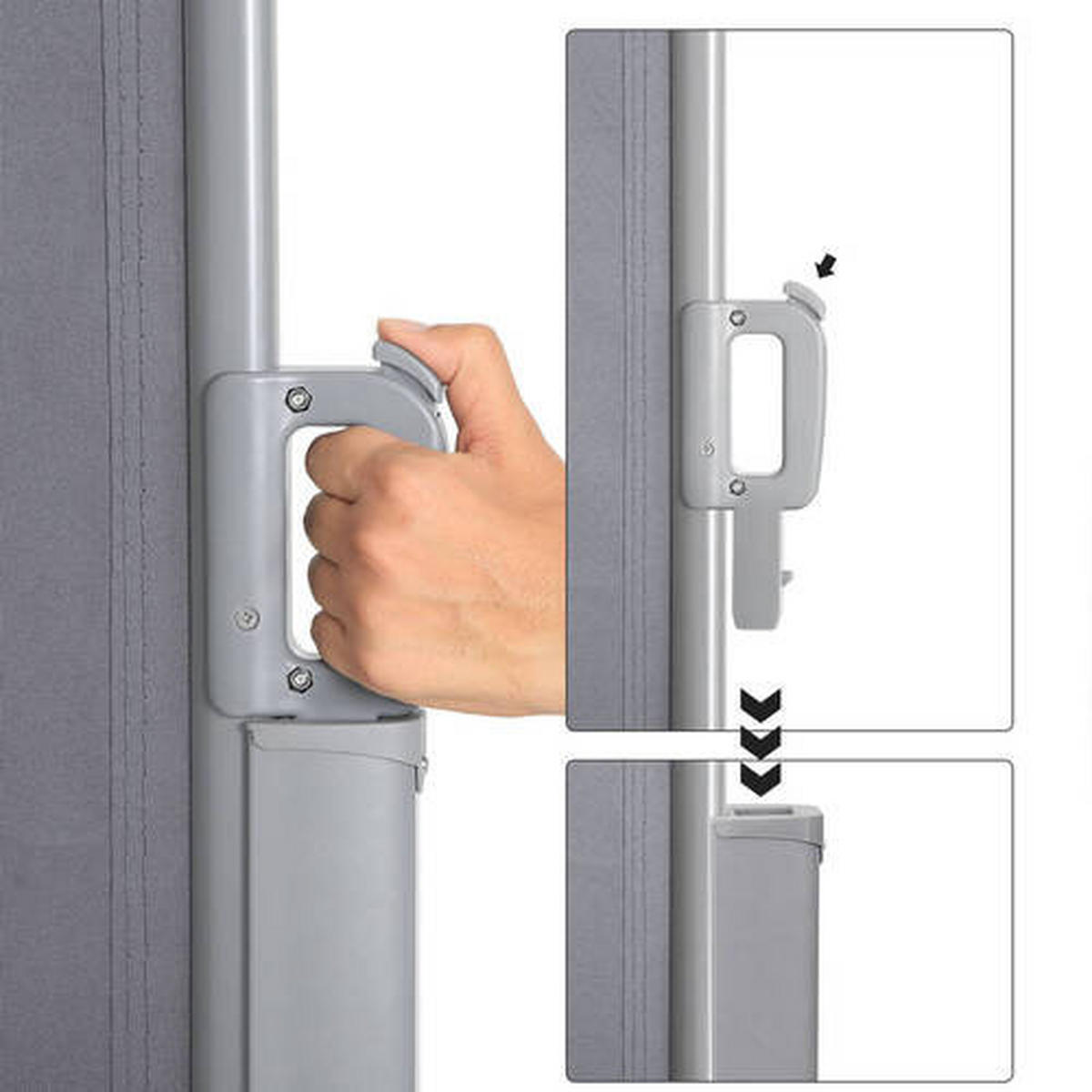 MARKISE - Grau, Basics, Textil/Metall (350/200cm) - Modante