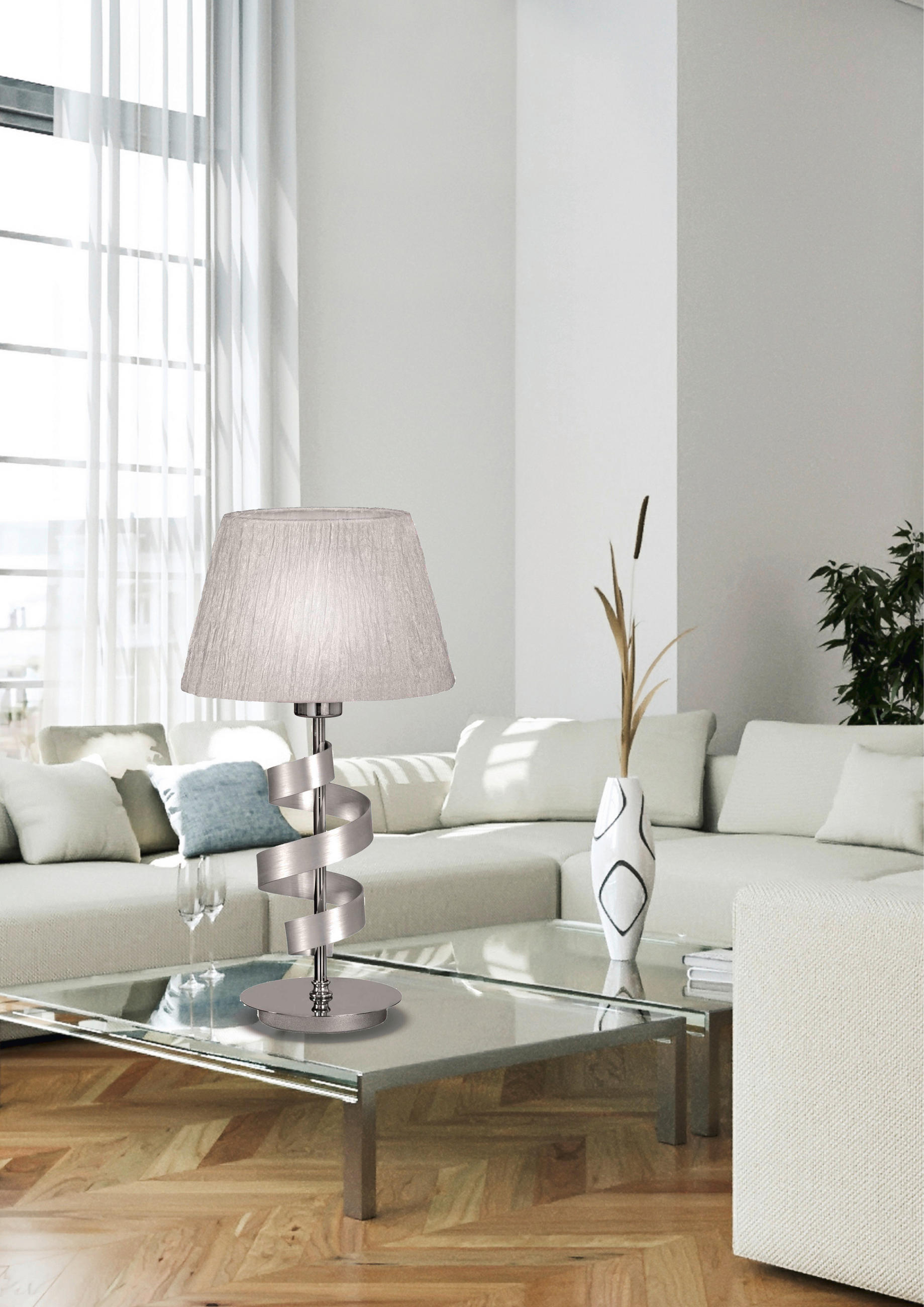 BORDSLAMPA Denis 25/25/46 cm   - kromfärg, Klassisk, metall/plast (25/25/46cm)