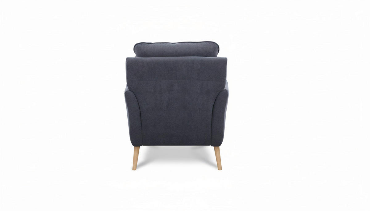 RELAXSESSEL in Textil Blau  - Blau/Buchefarben, Design, Holz/Textil (88/110/92cm) - Livetastic