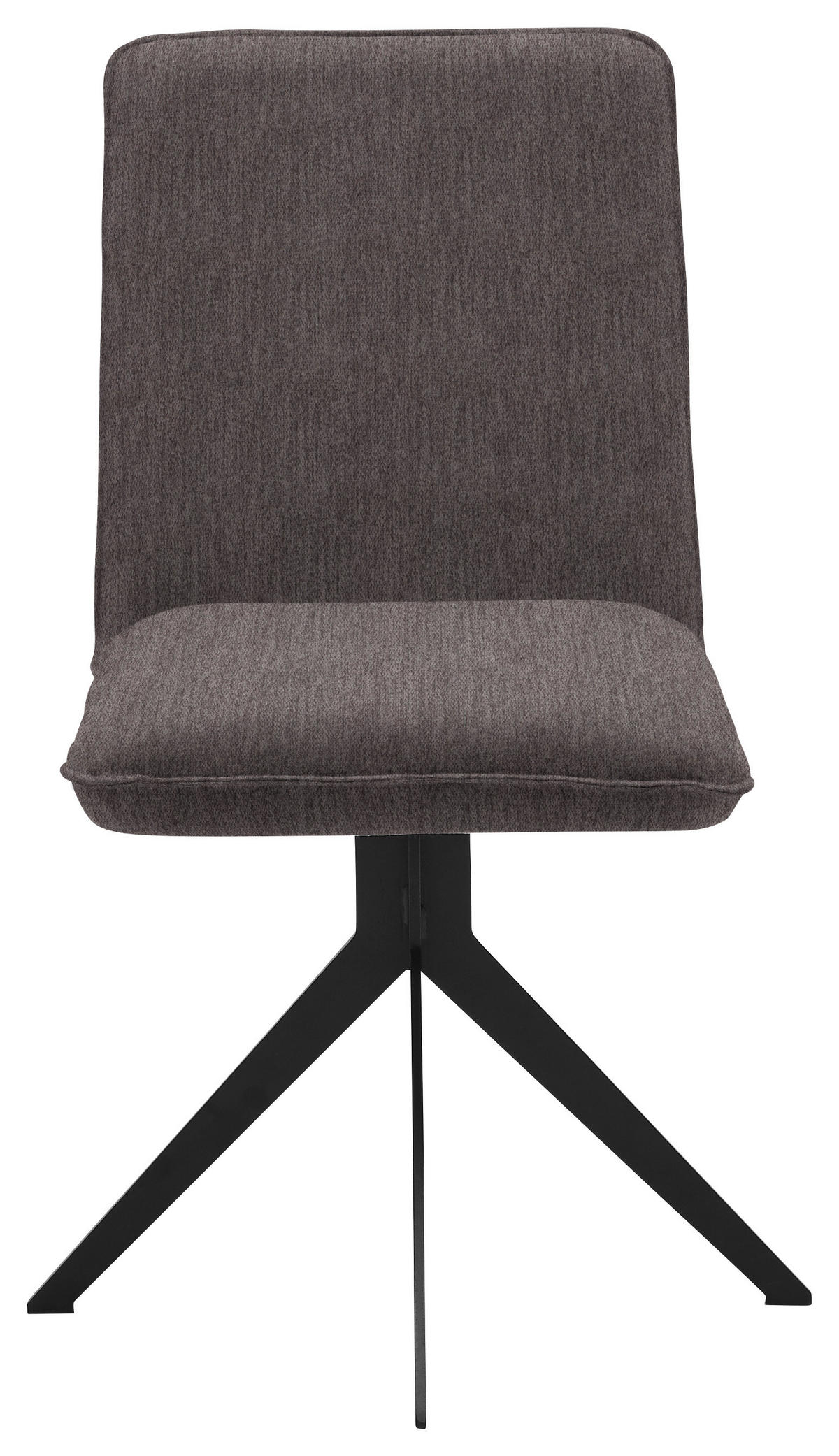 STUHL  in Stahl Webstoff  - Dunkelbraun/Schwarz, Design, Textil/Metall (46,5/87/64cm) - Voleo