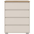 KOMMODE , 80/103/48 cm, 4 Schublade(n)  - Kaschmir/Anthrazit, Design, Holzwerkstoff/Kunststoff (80/103/48cm) - Carryhome