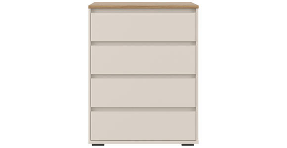 KOMMODE , 80/103/48 cm, 4 Schublade(n)  - Kaschmir/Anthrazit, Design, Holzwerkstoff/Kunststoff (80/103/48cm) - Carryhome