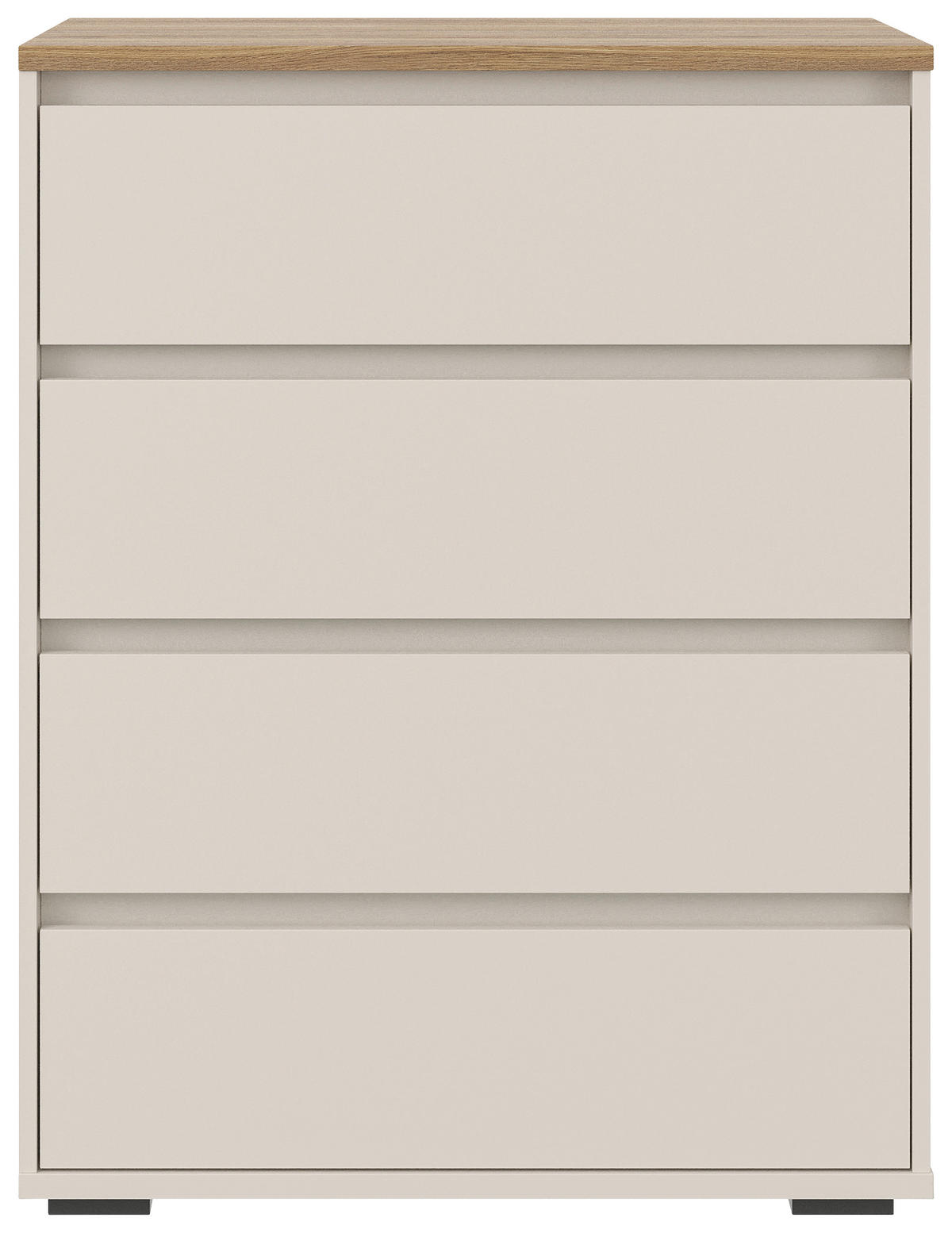 KOMMODE , 80/103/48 cm, 4 Schublade(n)  - Kaschmir/Anthrazit, Design, Holzwerkstoff/Kunststoff (80/103/48cm) - Carryhome