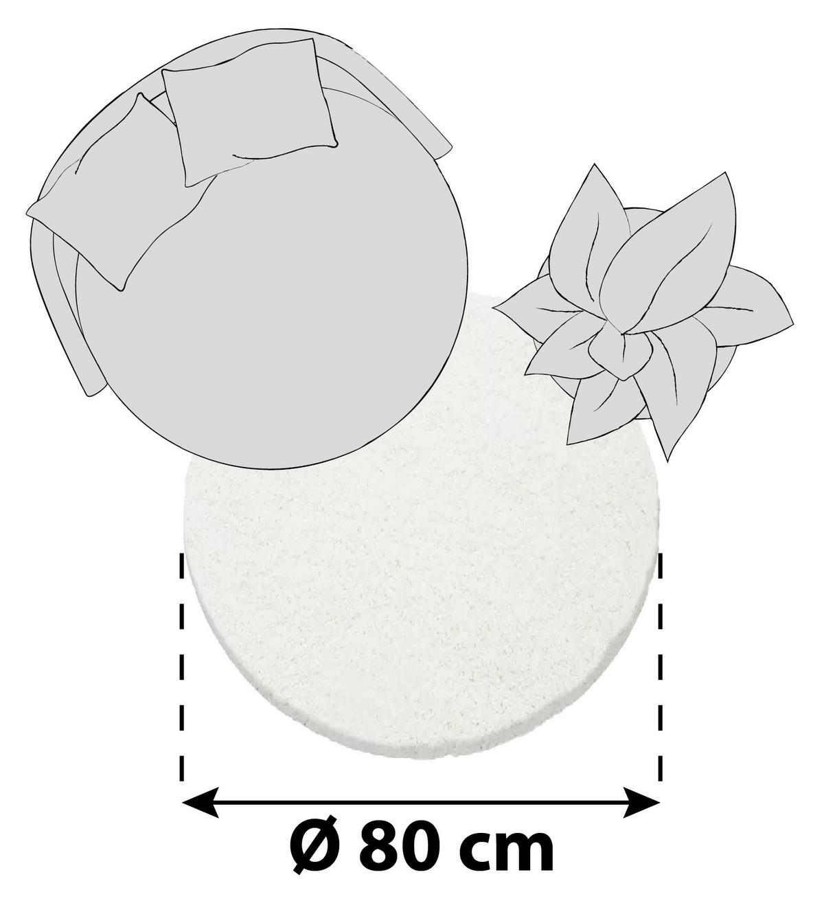 KOBEREC S VYSOKÝM VLASEM, 80 cm krémová - krémová, Konvenční, textil (80cm) - Novel