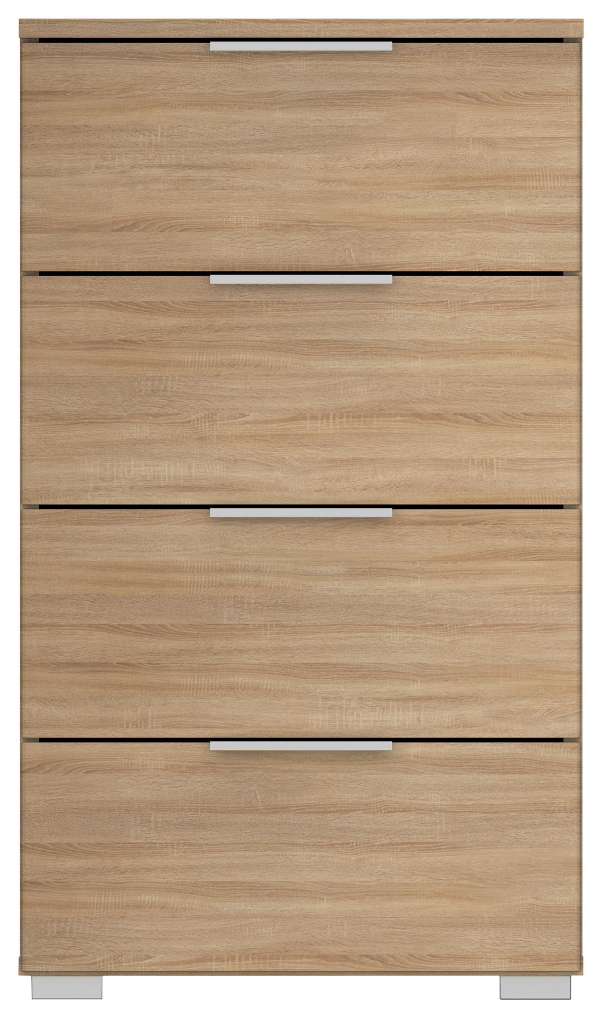 NACHTKÄSTCHEN 47/81/42 cm  in Sonoma Eiche  - Alufarben/Sonoma Eiche, Modern, Holzwerkstoff (47/81/42cm) - Rauch Möbel
