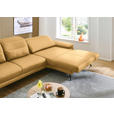 ECKSOFA in Echtleder Gelb  - Gelb/Schwarz, Design, Leder/Metall (332/193cm) - Dieter Knoll