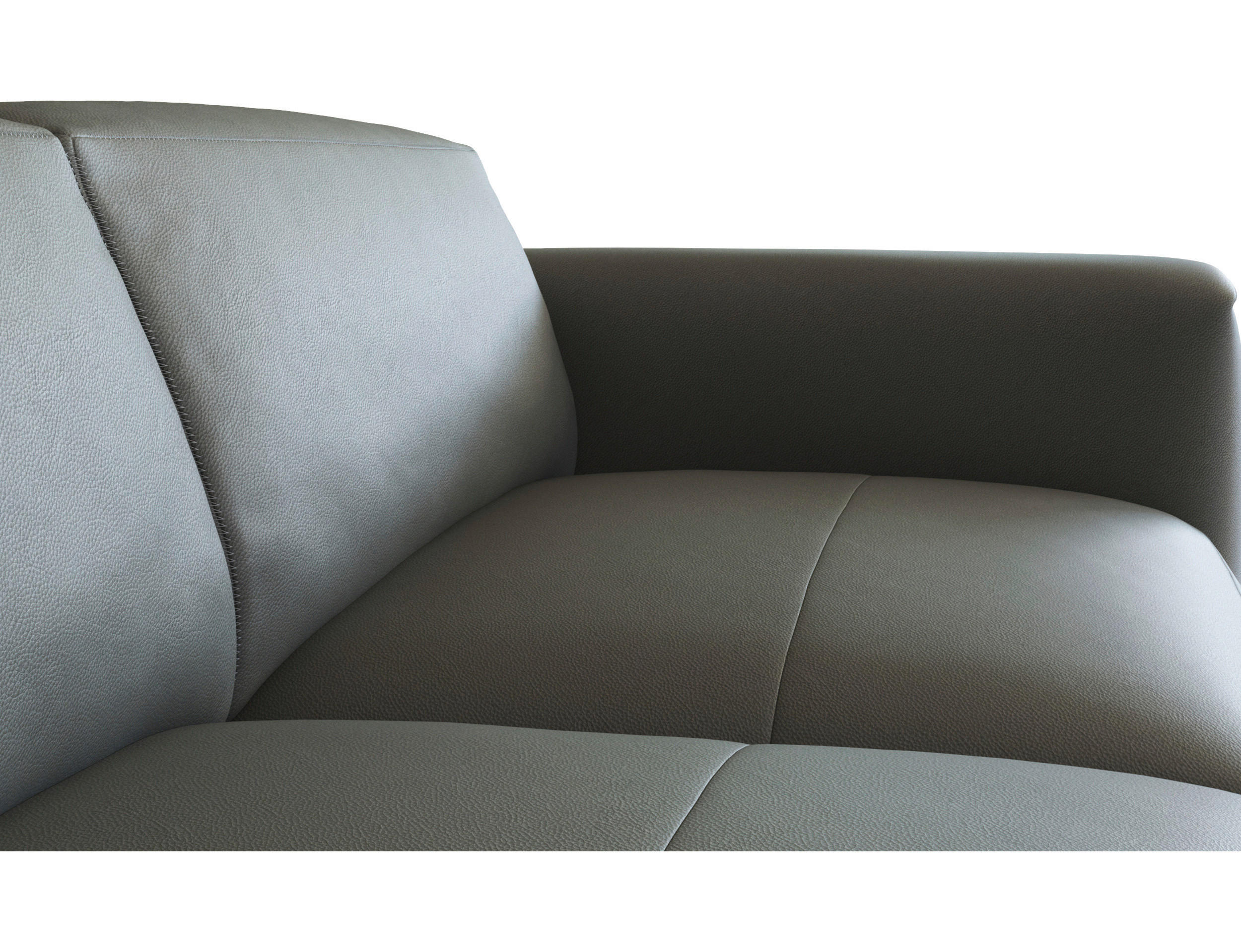 ECKSOFA Dunkelgrau Echtleder  - Dunkelgrau/Schwarz, Design, Leder/Holz (231/288cm) - Livetastic