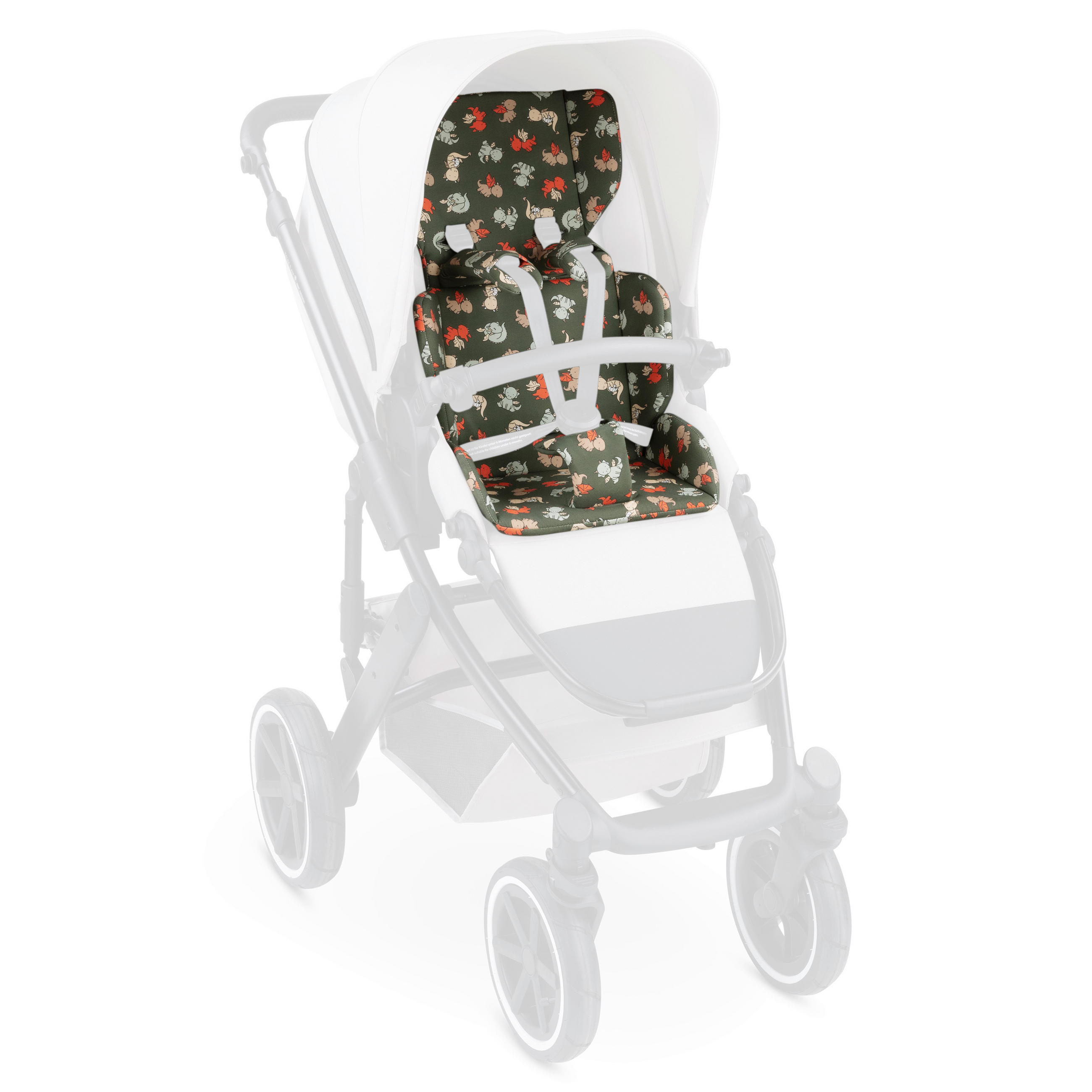 KINDERWAGENEINLAGE Einlagen-Set Kinderwagen  - Multicolor/Olivgrün, Basics, Textil (42/31/7cm) - ABC Design