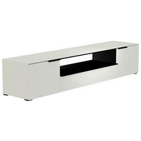 LOWBOARD Schwarz, Weiss  210/43/45 cm  - Weiss/Schwarz, Design, Glas/Holzwerkstoff (210/43/45cm) - Moderano