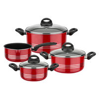 KOCHTOPFSET MILANO color 4-teilig  - Rot, Basics, Metall (16cm) - GSW