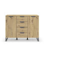 SIDEBOARD  in 120/92/42 cm  - Dunkelgrau/Eiche Artisan, Design, Holzwerkstoff/Metall (120/92/42cm) - Xora