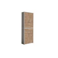AKTENSCHRANK Grau, Eichefarben  - Eichefarben/Grau, MODERN, Holzwerkstoff (84,4/227,2/33cm) - MID.YOU