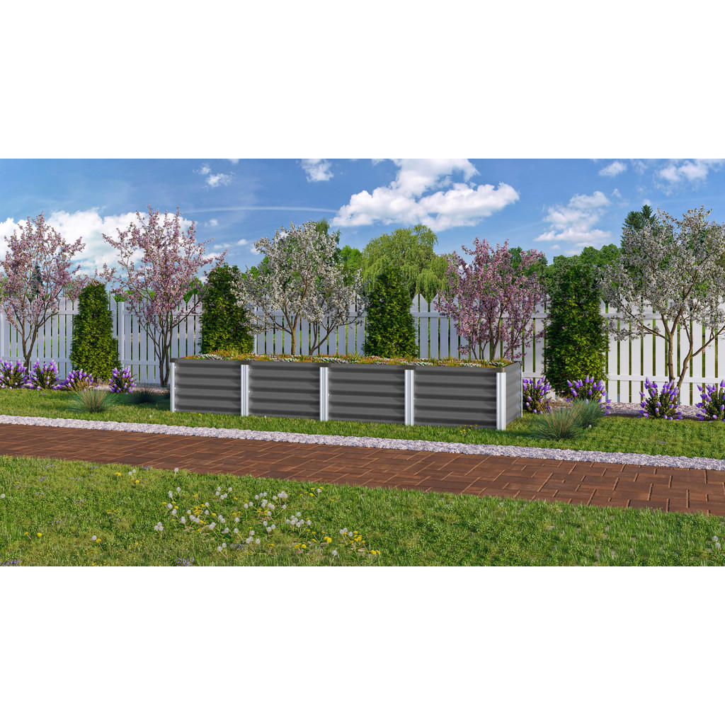 Hochbeet Stahl Linus In & Out BxHxT: 65x40,3x245 cm Anthrazit