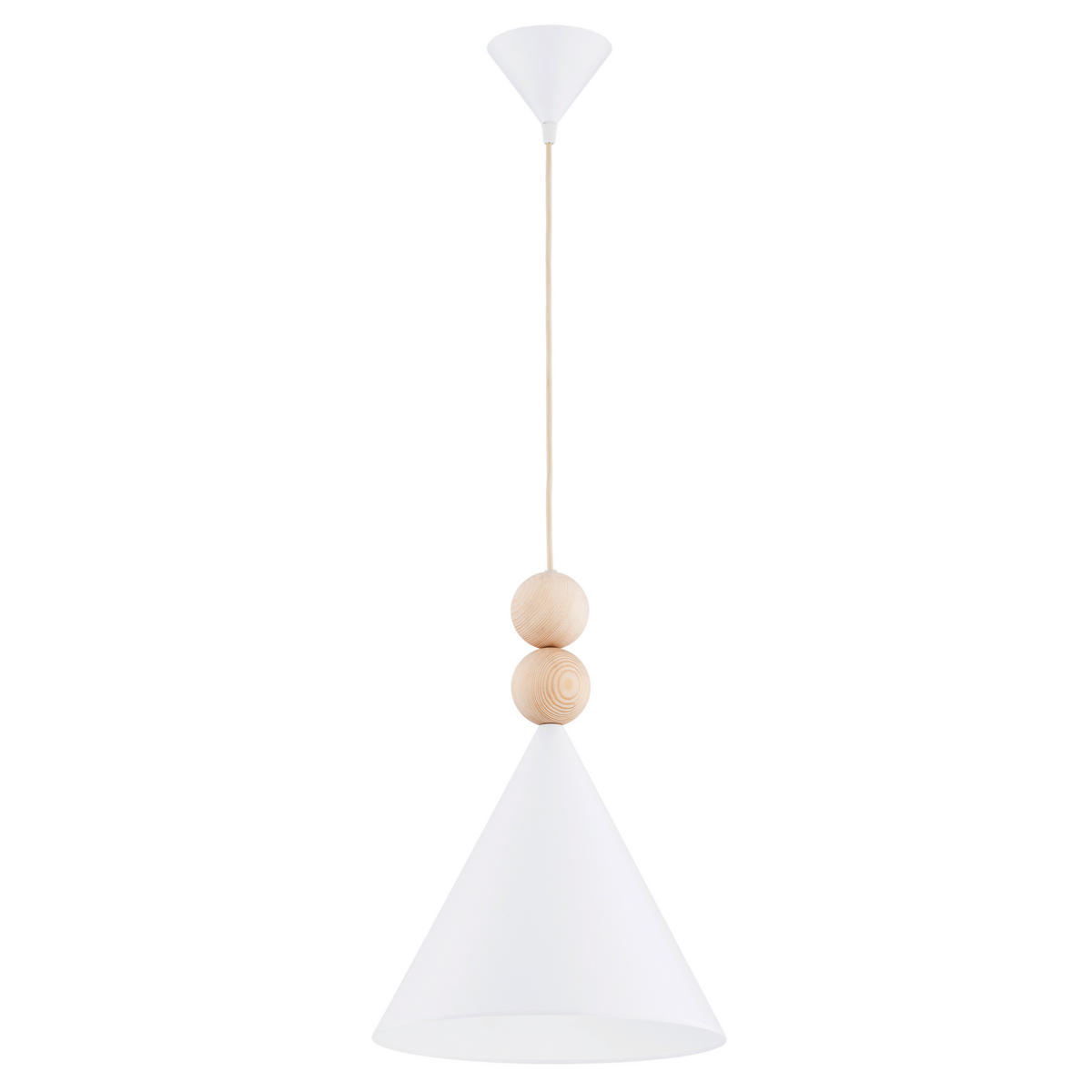 HÄNGELEUCHTE KEGEL 32/32/158 cm   - Weiß, Basics, Metall (32/32/158cm)