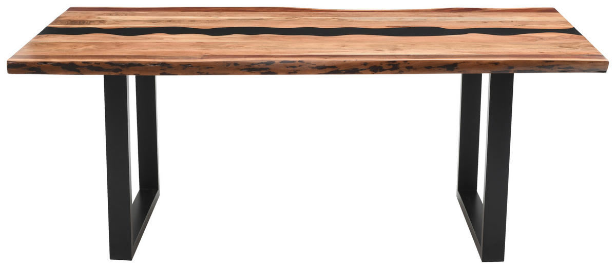 TISCHGESTELL Schwarz  - Schwarz, Design, Metall (80/40/73cm) - Landscape