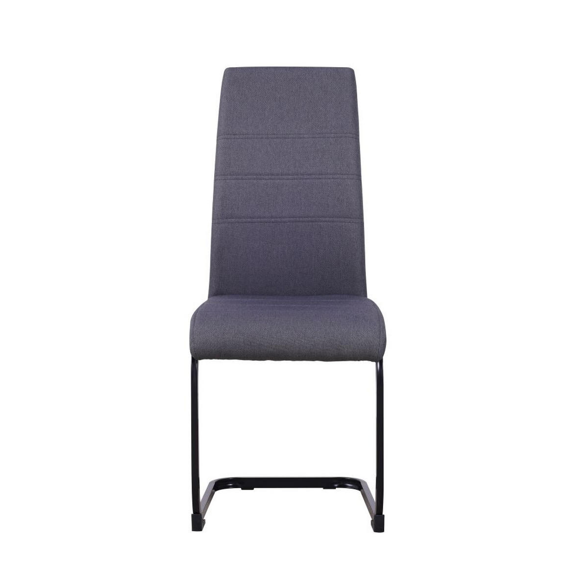 STOLICA  siva  metal, tekstil      - siva/crna, Moderno, metal/tekstil (42/99/56cm) - Ti'me