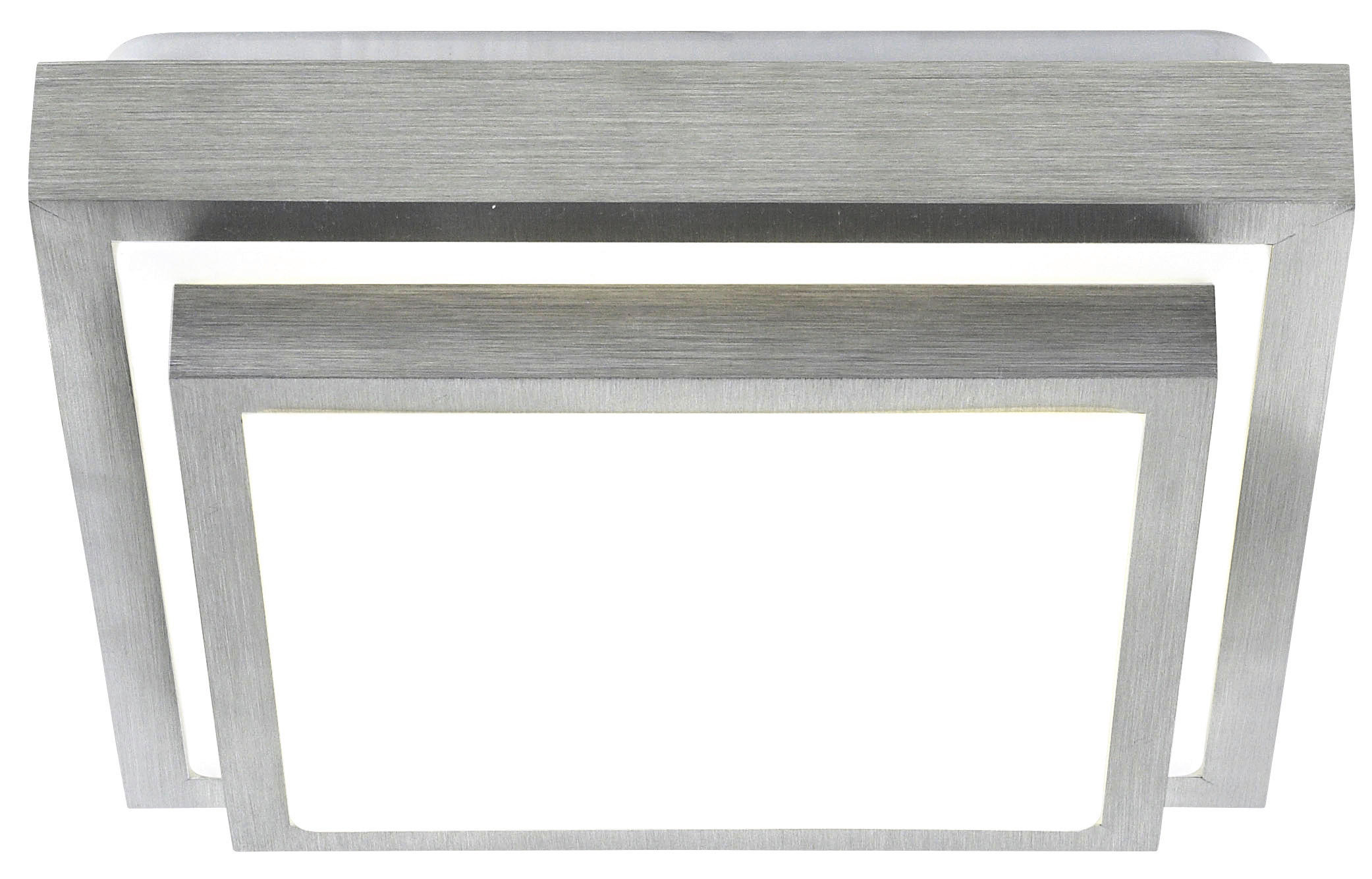 LED-DECKENLEUCHTE 15 W     - Weiss/Alufarben, Basics, Kunststoff/Metall (30/30cm) - Novel