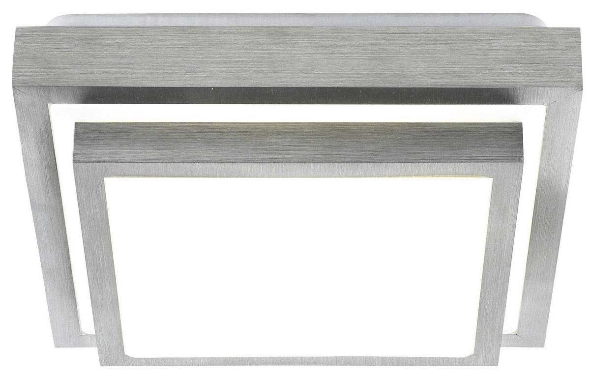 LED-DECKENLEUCHTE 15 W     - Weiss/Alufarben, Basics, Kunststoff/Metall (30/30cm) - Novel