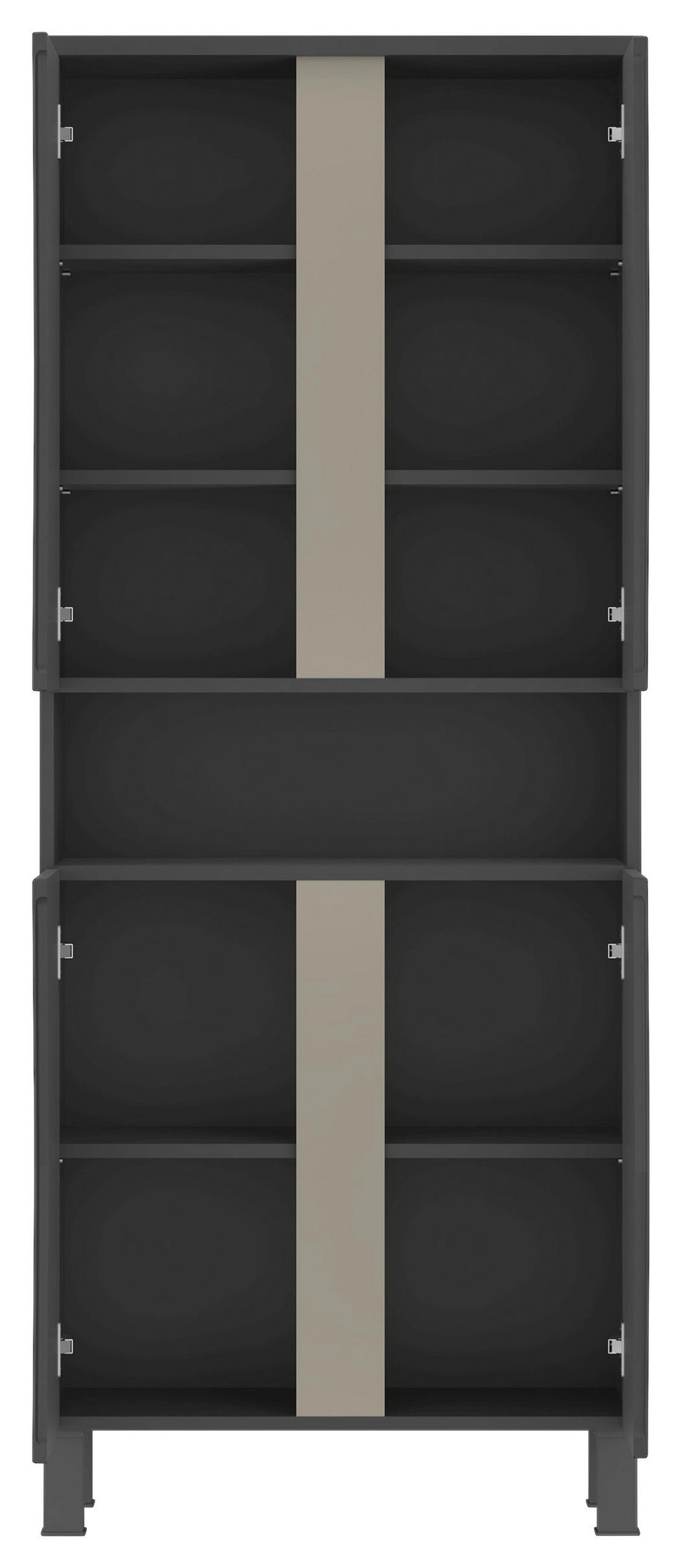 HOCHSCHRANK 68,6/170/35,3 cm  - Anthrazit/Weiß, MODERN, Keramik/Holzwerkstoff (68,6/170/35,3cm) - MID.YOU