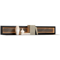 WANDBOARD  145/19,3/25 cm  - Schwarz, Natur, Metall (145/19,3/25cm) - Linea Natura