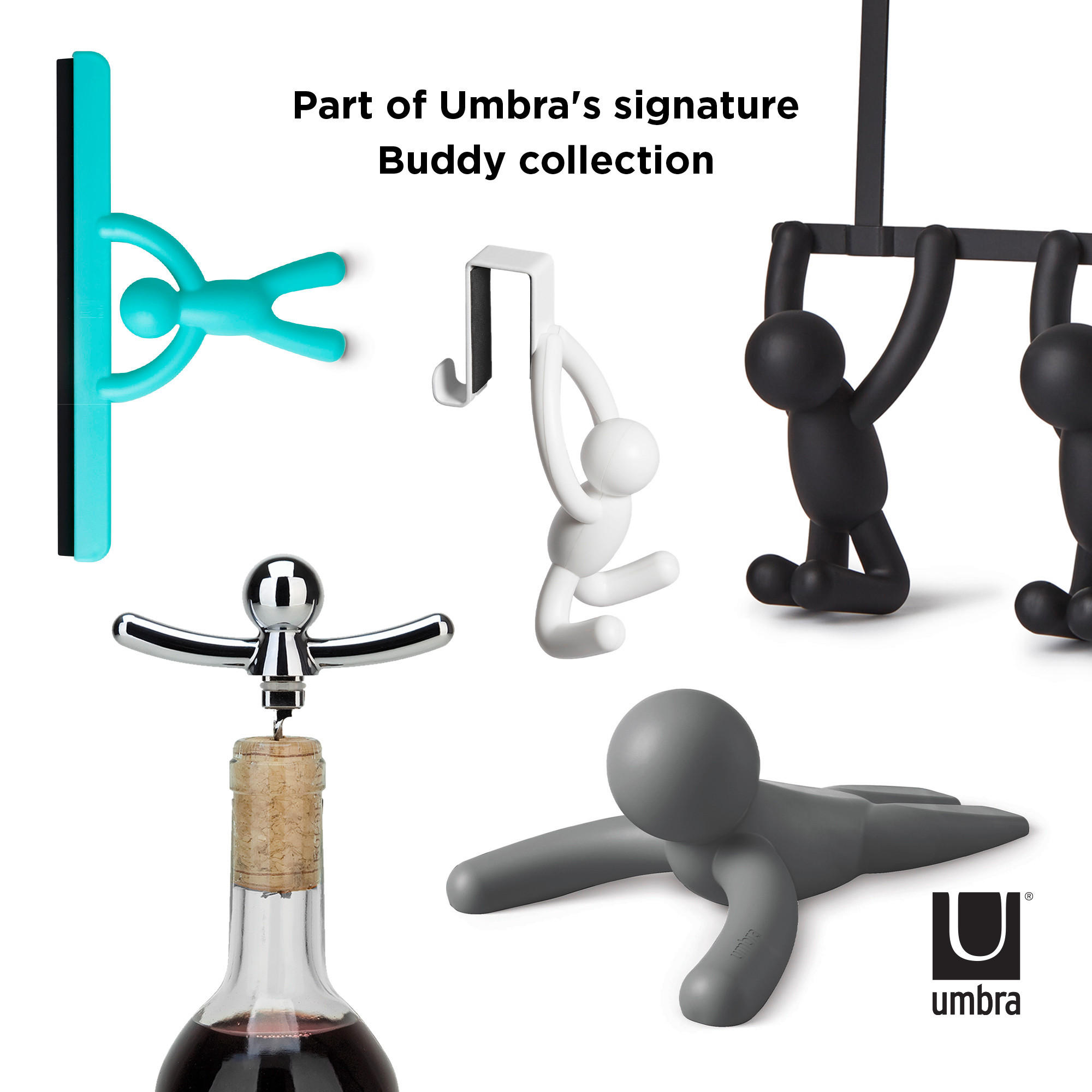 TÜRGARDEROBE Schwarz  - Schwarz, Basics, Kunststoff/Metall (11/30/22cm) - Umbra