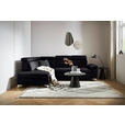 ECKSOFA in Mikrofaser Schwarz  - Chromfarben/Schwarz, KONVENTIONELL, Textil/Metall (206/271cm) - Carryhome