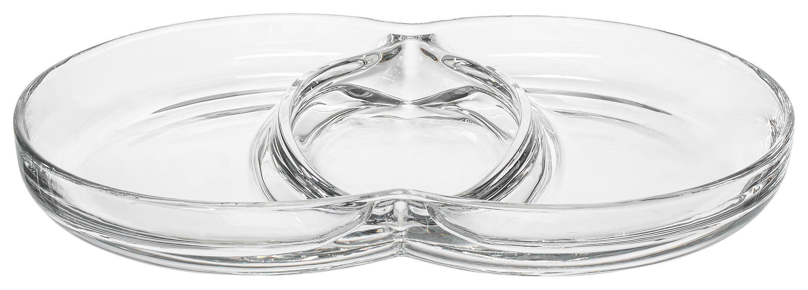 SNACKSCHALE Sezione 27/18/3,50 cm  - Transparent, Design, Glas (27/18/3,50cm) - Leonardo