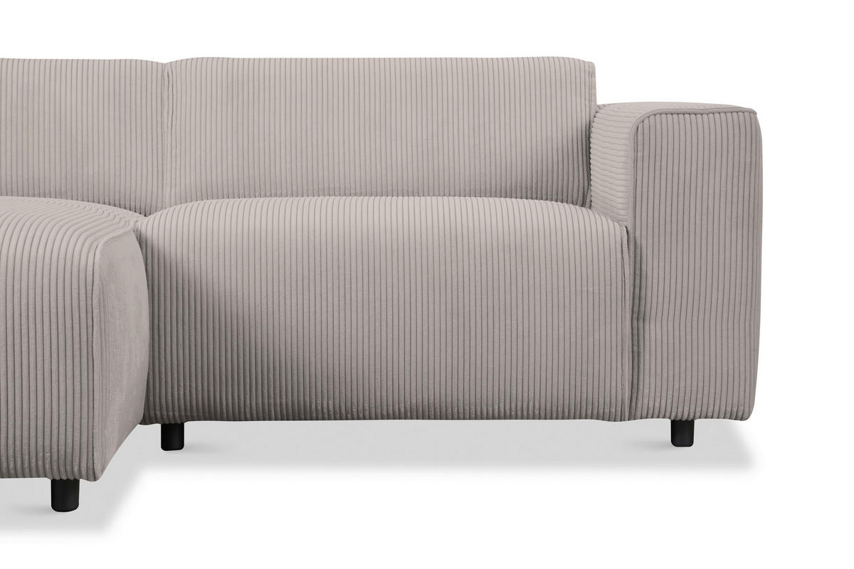 HÖRNSOFFA i manchester ljusgrå  - ljusgrå/svart, Design, textil/plast (161/234cm) - Livetastic