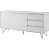 SIDEBOARD  in 150/70/40 cm  - Messingfarben/Weiß, Design, Holzwerkstoff/Metall (150/70/40cm) - Livetastic